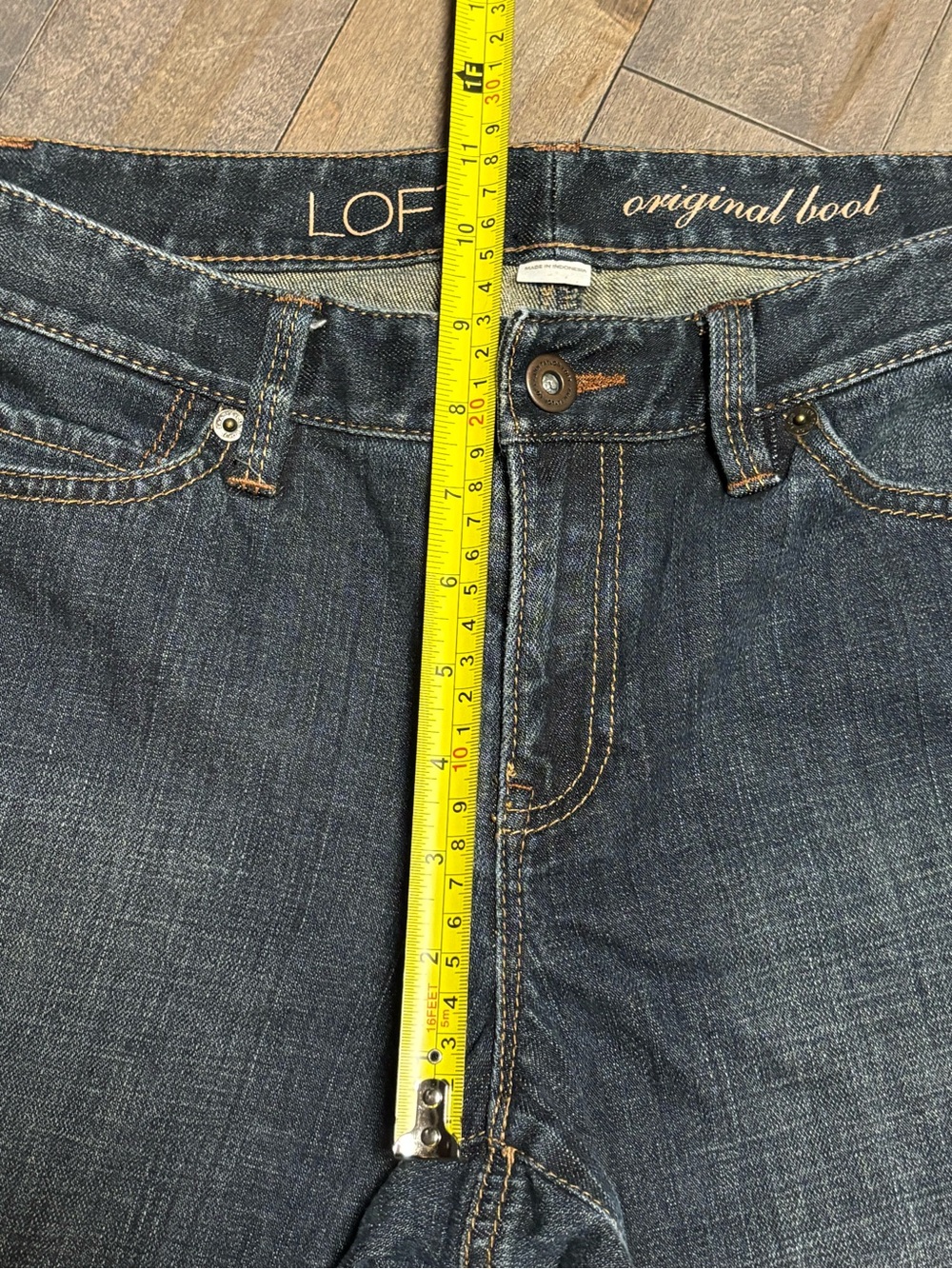 LOFT Original Boot Jeans Womens Size 8 NWOT Dark Wash Stretch Denim Bootcut - Picture 4 of 9